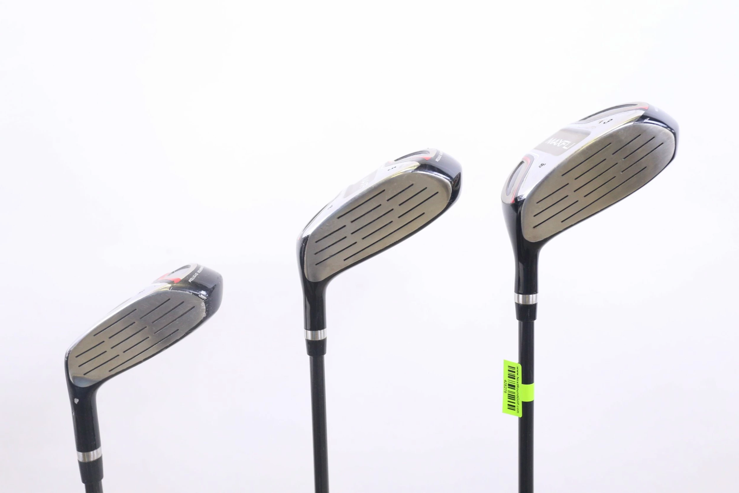 MaxFli Black Max 3W, 5W, 3H Wood Set RH MaxFli Graphite Shafts Regular Flex 4 MaxFli Black Max 3W, 5W, 3H Wood Set RH MaxFli Graphite Shafts Regular Flex - Image 2