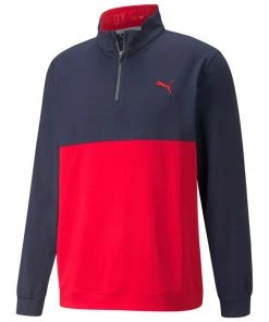 Cobra Golf Puma Men's Gamer ColorBlock 1/4 Zip Golf Jacket