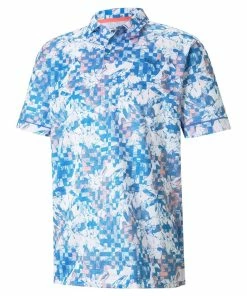 CaddiesShack Cobra Puma Tech Pique Botanical Golf Polo