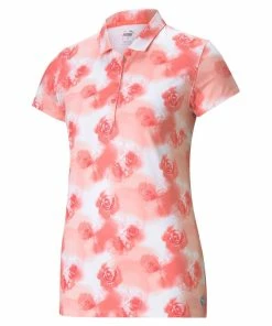 Cobra Puma Women's Cloudspun Watercolor Floral Golf Polo