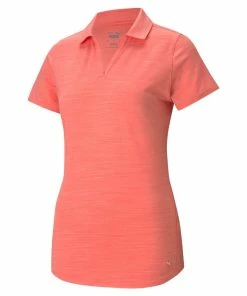 Cobra Puma Women's Cloudspun Free Golf Polo -Outlet TaylorMade Drivers Store 2021CloudspunFreePolo GeorgiaPeach