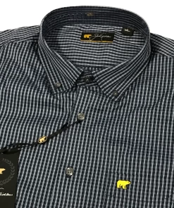 Callaway Jack Nicklaus Black Label By Perry Ellis Mini Plaid Button Down Shirts -Outlet TaylorMade Drivers Store 2ColorsMiniPlaid ClassicNavy1