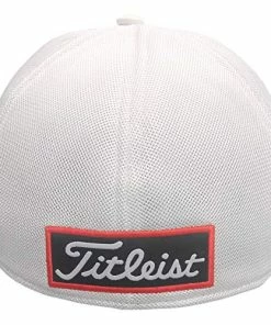 CaddiesShack Titleist Tour Sport Mesh Fitted Cap - White/Island Red -Outlet TaylorMade Drivers Store 51GFTOY9M8L