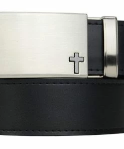 NexBelt Faith Series Classic Cross Nickel Finish With Gunmetal Cross 14 NexBelt Faith Series Classic Cross Nickel Finish With Gunmetal Cross -Outlet TaylorMade Drivers Store Cross Nickel Black Front 1800x1800 159f8421 c912 4bd7 b3c2 31df6162722b