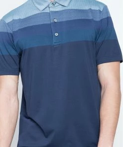 Callaway Jack Nicklaus Black Label By Perry Ellis Engineered Jacquard Polo Shirts -Outlet TaylorMade Drivers Store EngineeredJacquardPolo ClassicNavy3