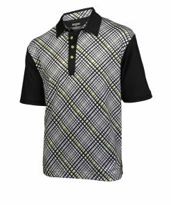 CaddiesShack Ogio Grid Golf Polo Shirts -Outlet TaylorMade Drivers Store Grid White Black Electric