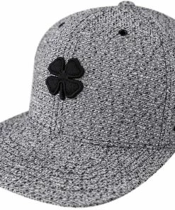 Golf Direct Now Lucky Flat Bill Black Clover Snapback Hat
