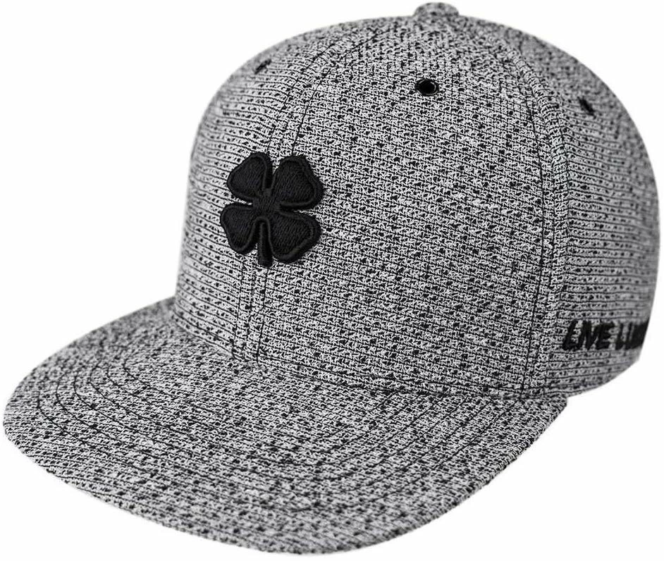 Golf Direct Now Lucky Flat Bill Black Clover Snapback Hat 3 Golf Direct Now Lucky Flat Bill Black Clover Snapback Hat
