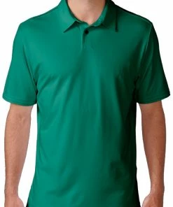 Budget Golf Ashworth Golf Matte Interlock Men's Solid Polo -Outlet TaylorMade Drivers Store Polo Shirt Matte Interlock Solid Sea Green