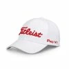 Hireko Titleist Golf Tour Elite Fitted Hat - White/Red -Outlet TaylorMade Drivers Store TitleistTourEliteFittedCapWhiteRed