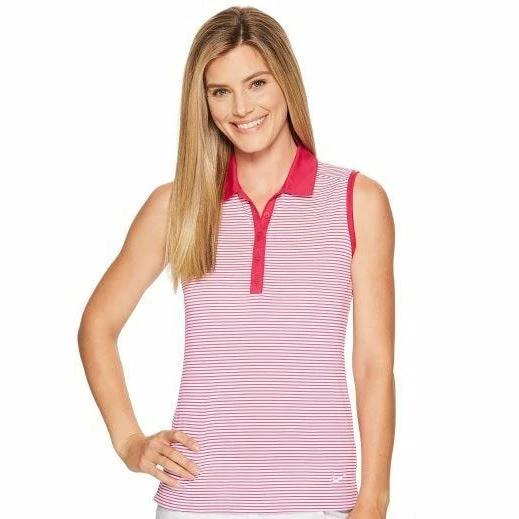 CaddiesShack Nike Golf Womens Victory Stripe Sleeveless Polo Shirt 3 CaddiesShack Nike Golf Womens Victory Stripe Sleeveless Polo Shirt