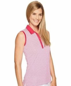 CaddiesShack Nike Golf Womens Victory Stripe Sleeveless Polo Shirt 8 CaddiesShack Nike Golf Womens Victory Stripe Sleeveless Polo Shirt -Outlet TaylorMade Drivers Store Victory Stiped Sleeveless Polo 2