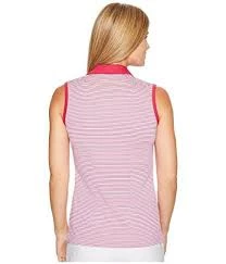 CaddiesShack Nike Golf Womens Victory Stripe Sleeveless Polo Shirt 6 CaddiesShack Nike Golf Womens Victory Stripe Sleeveless Polo Shirt - Image 4