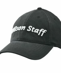 Wilson Staff Relaxed Golf Cap - Assorted Colors -Outlet TaylorMade Drivers Store WGH5900BL WS Tour Relaxed Cap Black Front 1