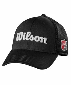 Wilson Staff Tour Mesh Golf Hats -Outlet TaylorMade Drivers Store WGH6100BL 0 WS Wilson Tour Mesh Black Front.png.cq5dam.web .1200.1200