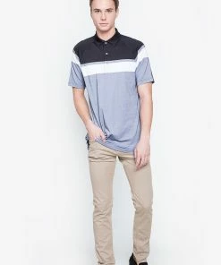 Callaway Jack Nicklaus Black Label By Perry Ellis Yarn Dyed Color Block Polo Shirts -Outlet TaylorMade Drivers Store YarnDyedColorBlockPolo CaviarBlack4