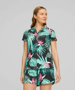 PUMA Golf Women's PUMA X PTC Paradise Camp Golf Shirt -Outlet TaylorMade Drivers Store ecxyyc5ey5xxlpwl3wmg