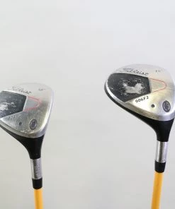 Titleist 906F2 3, 5 Wood Set RH ProForce Gold Graphite Shafts Stiff Flex