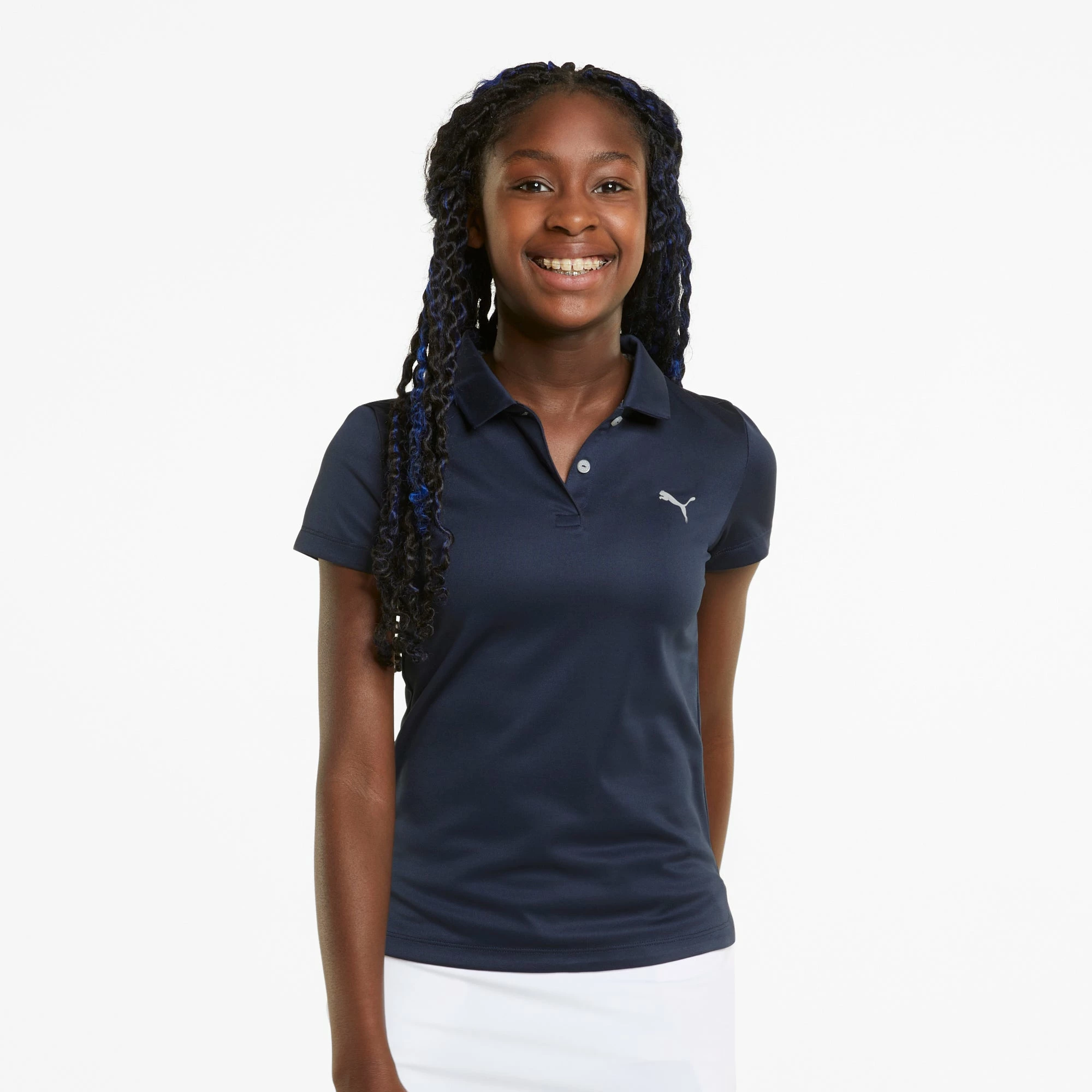 PUMA Golf Girl's Junior Essential Golf Polo 4 PUMA Golf Girl's Junior Essential Golf Polo - Image 2