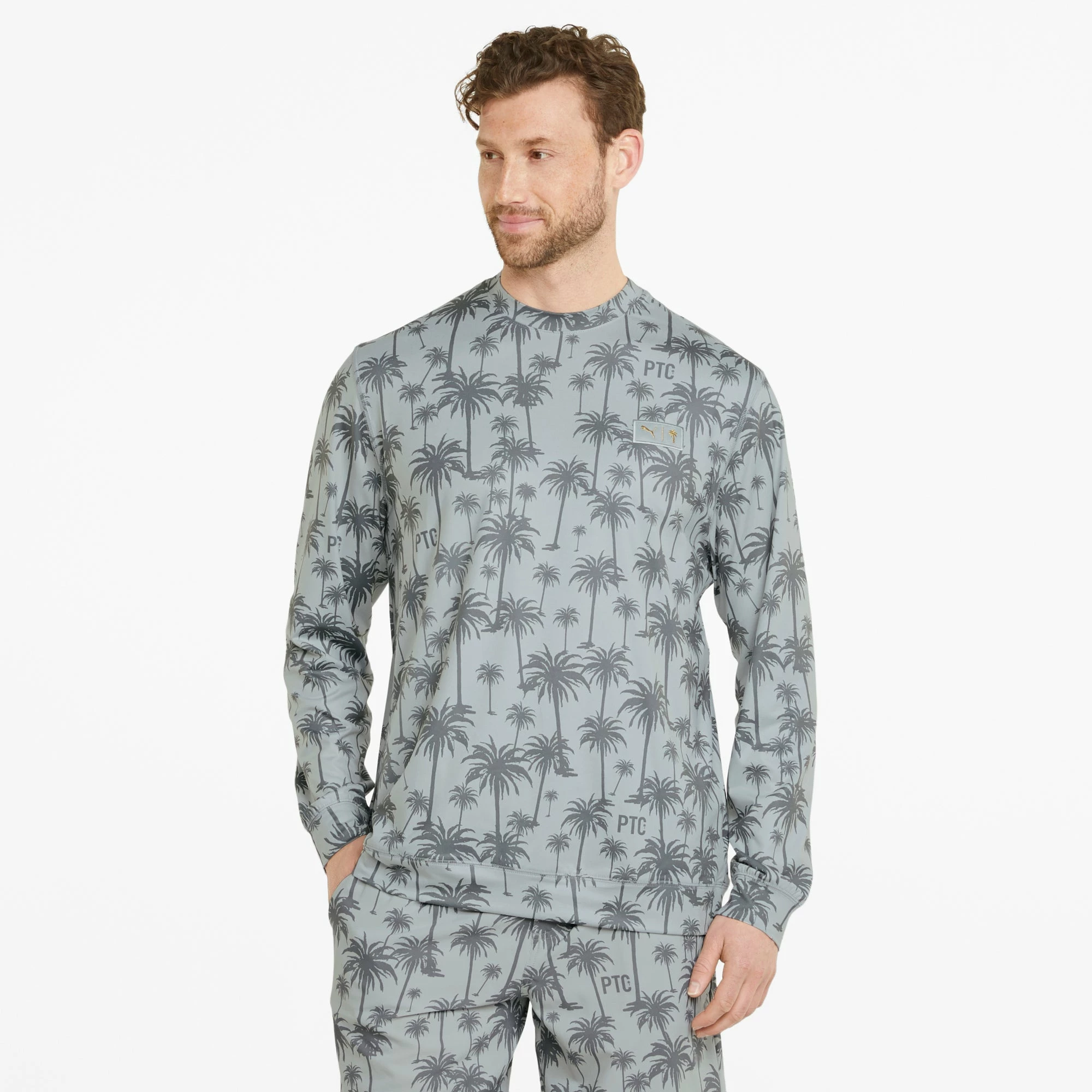 PUMA Golf PUMA X PTC Lightweight Crew Golf Sweatshirt 4 PUMA Golf PUMA X PTC Lightweight Crew Golf Sweatshirt - Image 2